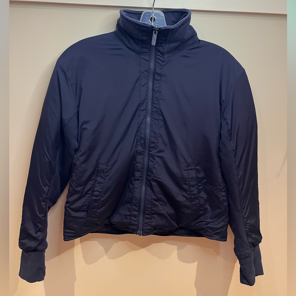 Lululemon forever warm reversible jacket womens size 6 navy blue